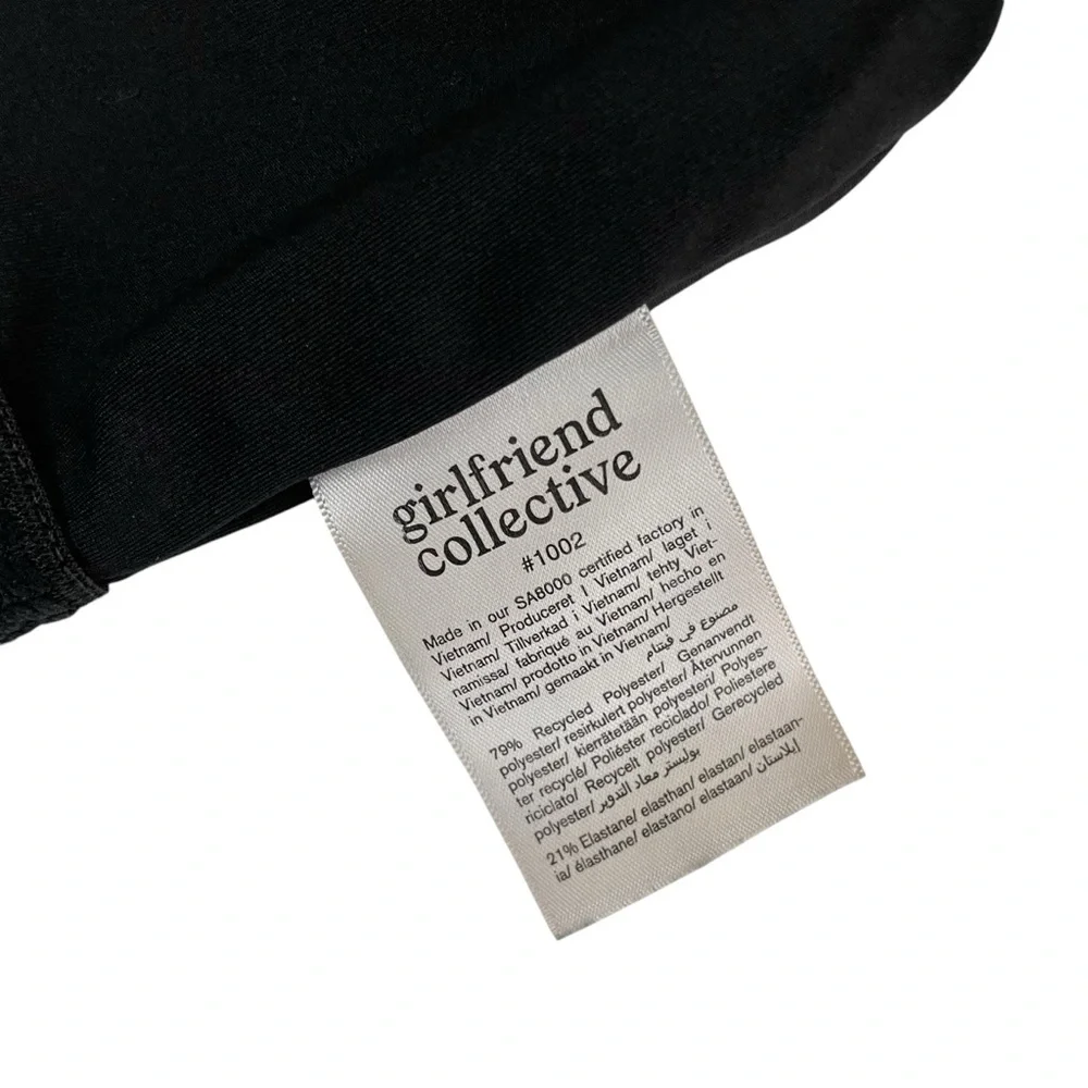 Girlfriend Collective Paloma Longline Racerback Sports Bra‎ Black